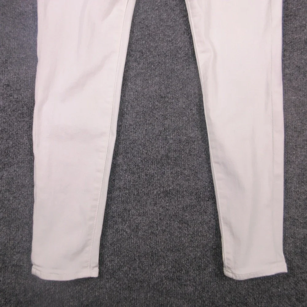 7 For All Mankind The High Waist Ankle Skinny Jeans Womens 25 White Denim